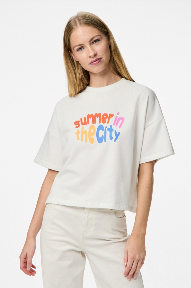 PCCHILLI SUMMER 2/4 LOOSE PRINT SWE 17158665 BRIGHT WHITE/SUMMER